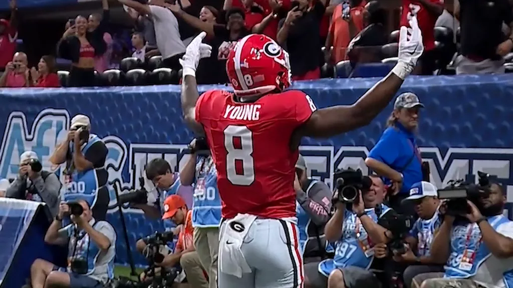 Georgia WR Colbie Young arrested on charges of battery and assault on an unborn child