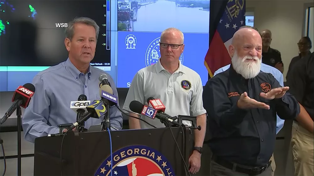 Video: Georgia Gov. Kemp meets with Chatham County EMA ahead of Hurricane Milton