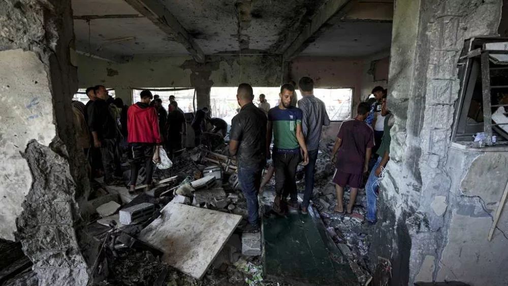 Israeli strike on a school-turned-shelter in Gaza kills at least 27 people