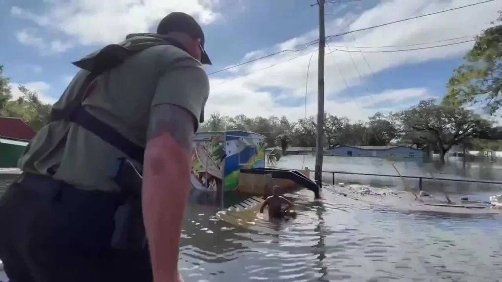 Watch: Florida sheriff's office rescues 14-year-old boy from Hurricane Milton floodwaters