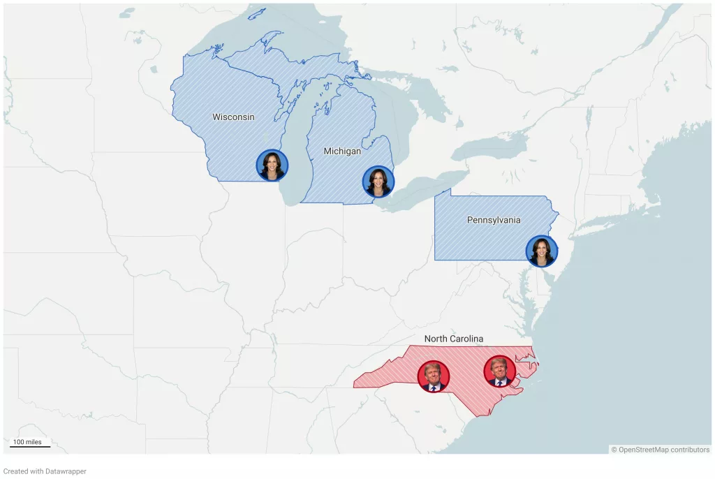 Interactive Map: Where are the presidential candidates on Oct. 21?