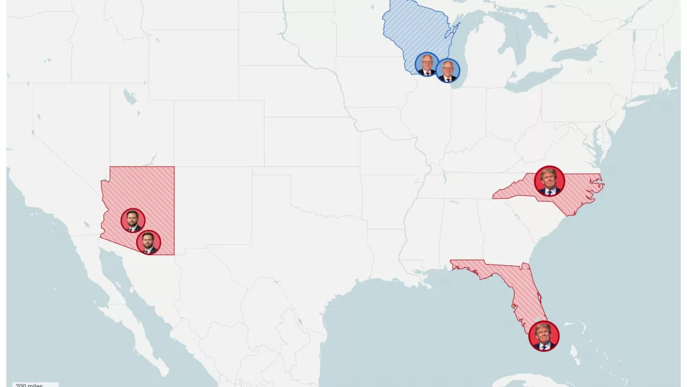 Interactive Map: Where are the presidential candidates on Oct. 22?