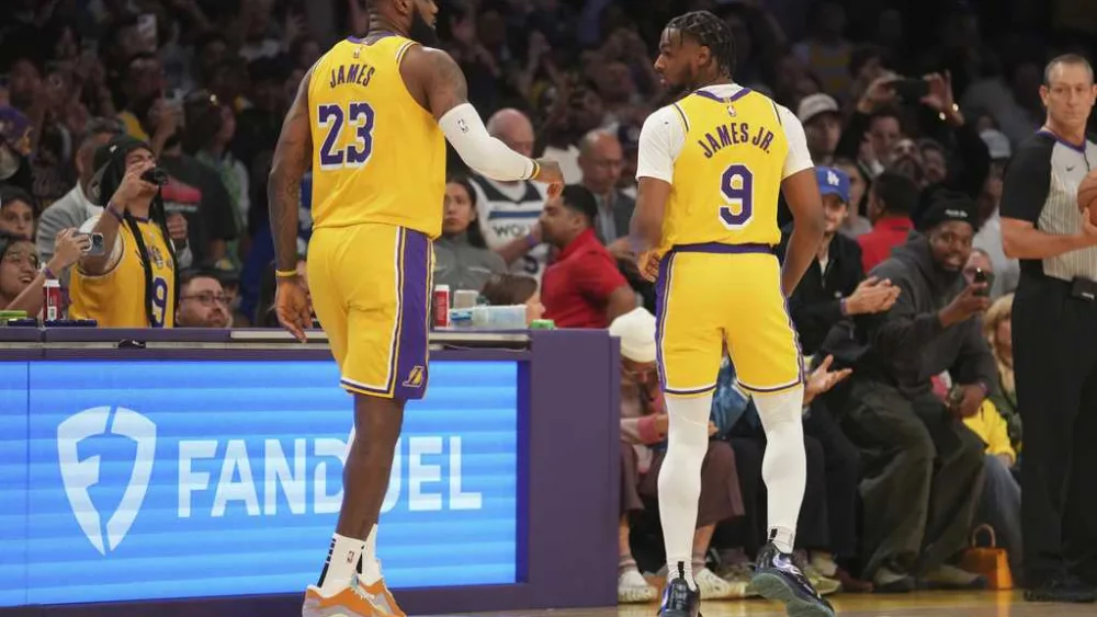 LeBron and Bronny James make history as the NBA's first father-son duo to play together