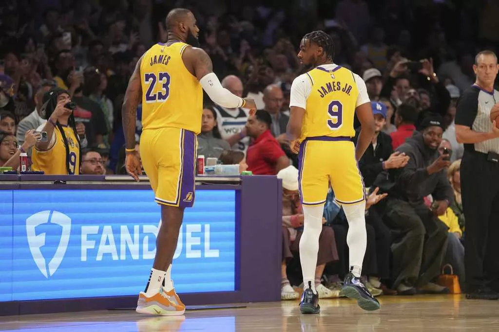 LeBron and Bronny James make history as the NBA's first father-son duo to play together