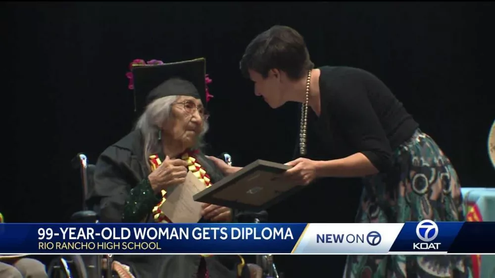 Elderly woman earns high school diploma after years of waiting