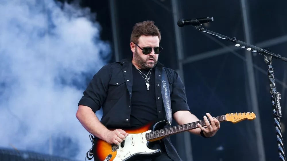 Randy Houser performs during Luke Bryan's 'Kick The Dust Up' Tour at Vanderbilt Stadium on July 11^ 2015 in Nashville^ Tennessee.