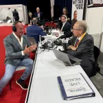 Sid Rosenberg, host of Sid & Friends on WABC Radio in New York City, is interviewed by Scott Hennen at the 2024 Republican National Convention / Photo by Flag Family Media