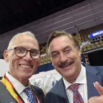 Mike Lindell and Scott Hennen at the 2024 RNC / Photo by Flag Family Media