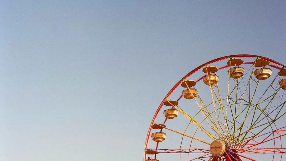 Photo shows fair ride.