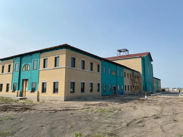 Photo shows new building for Capstone Classical Academy in south Fargo.