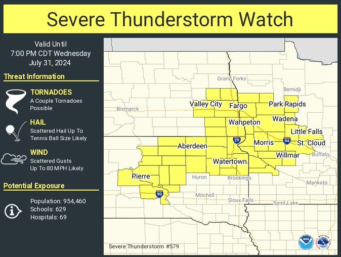 SRV T-storm watch 7/31/24