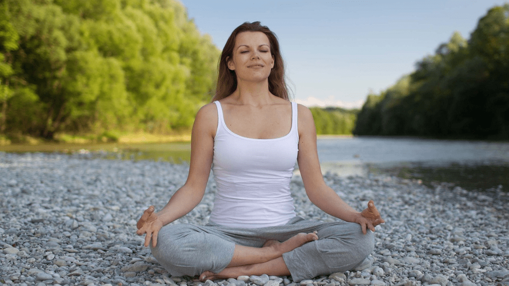 Woman practicing Yoga