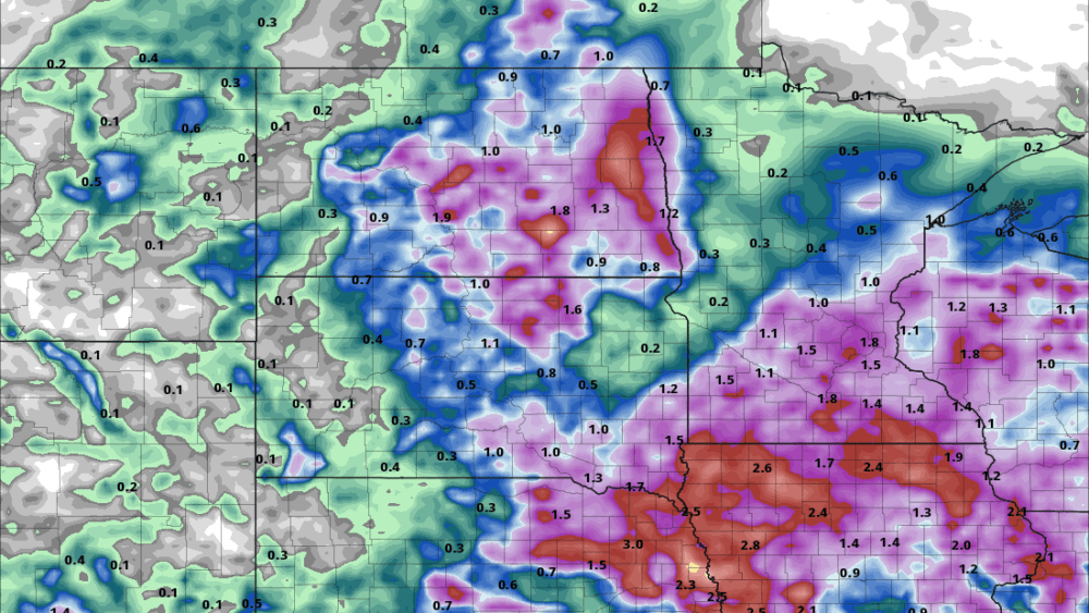 8/13/24 12z ECMWF Estimated Rainfall through Thursday morning