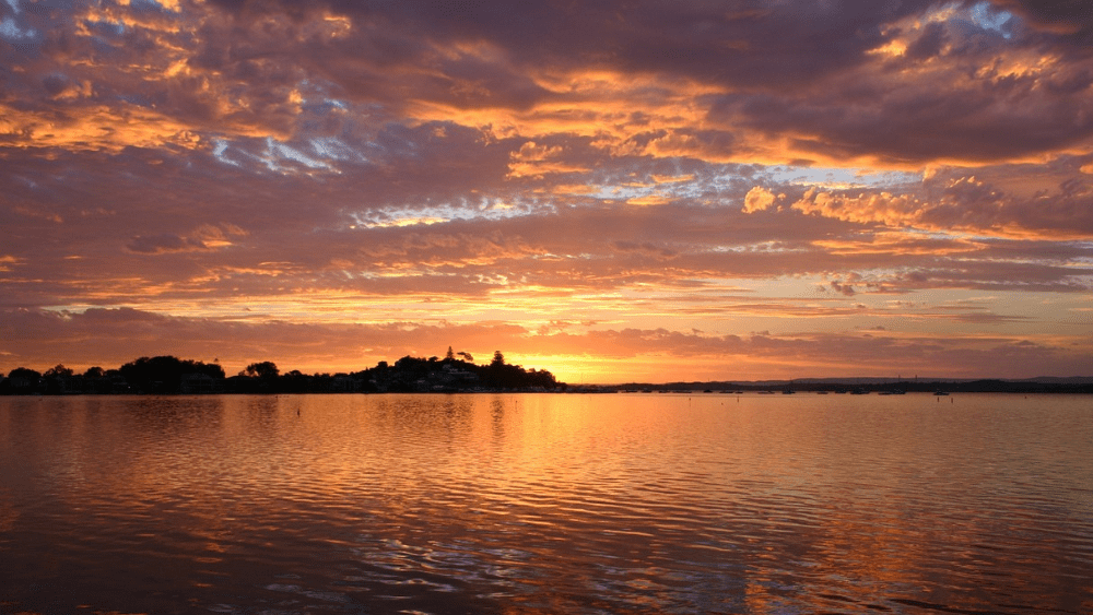 sunset at a lake