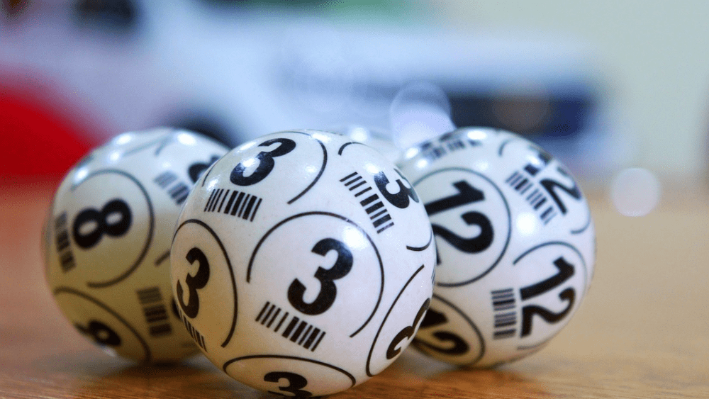 a group of lottery balls