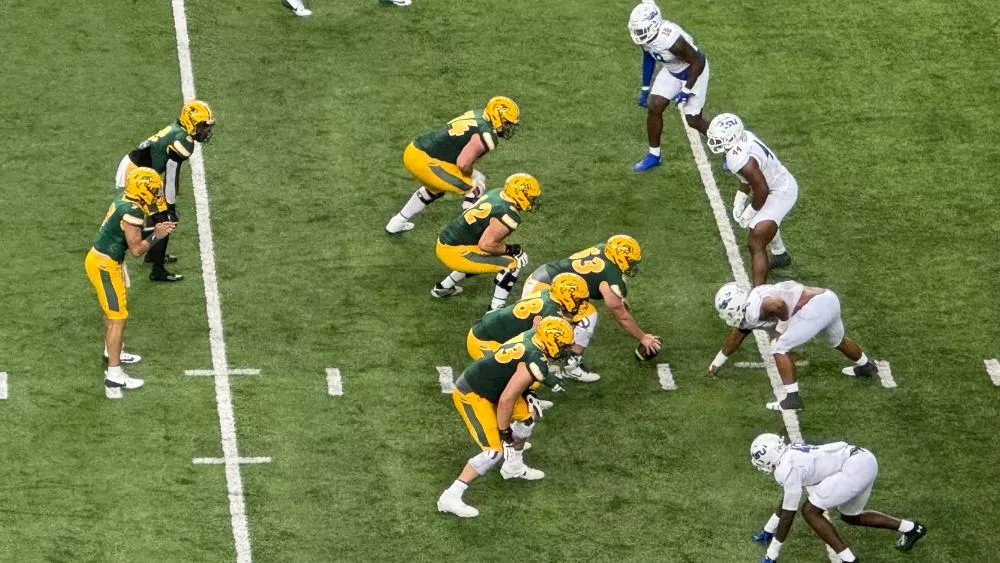 NDSU offensive line and Tennessee State defensive line