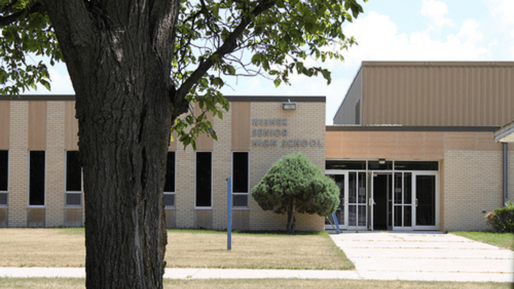 exterior of Wishek High School