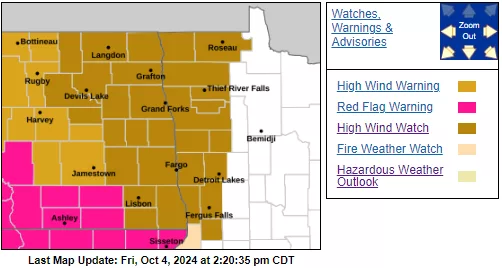 Weather Advisories via National Weather Service