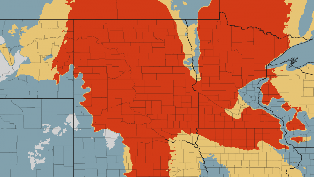 6 Hour max Haines fire index 13z NWS Blend of Models via Pivotal Weather