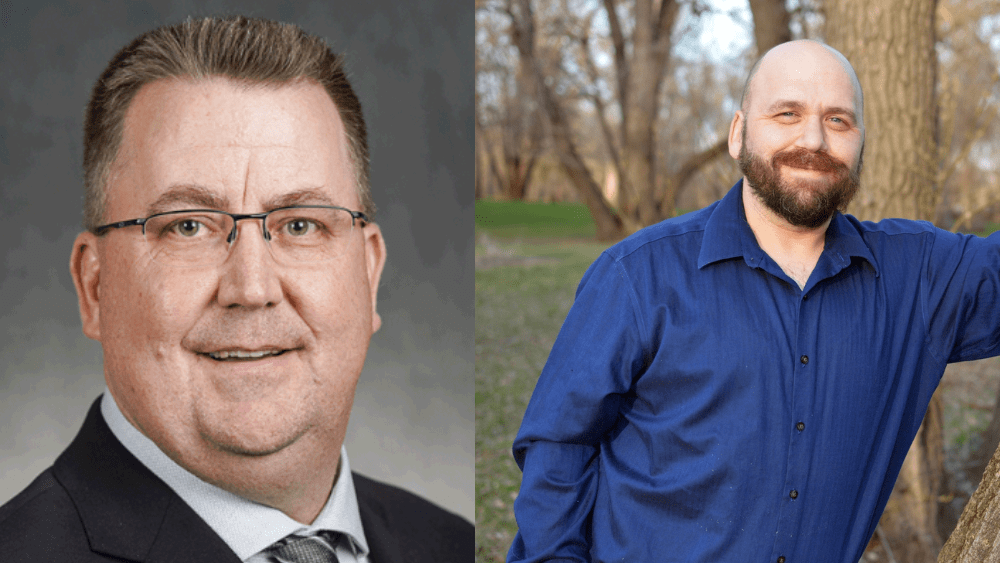 Rep. Jim Joy and Thaddeus Laugisch