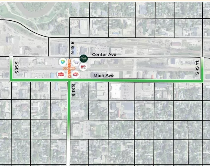 Moorhead street closure