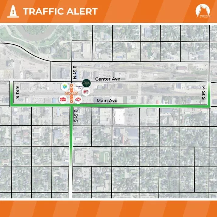 Moorhead street closure