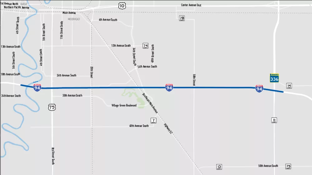 MNDOT Reconstruction map