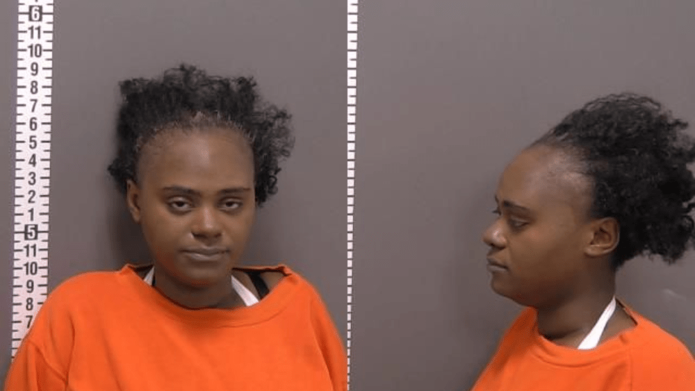 a woman's mugshot