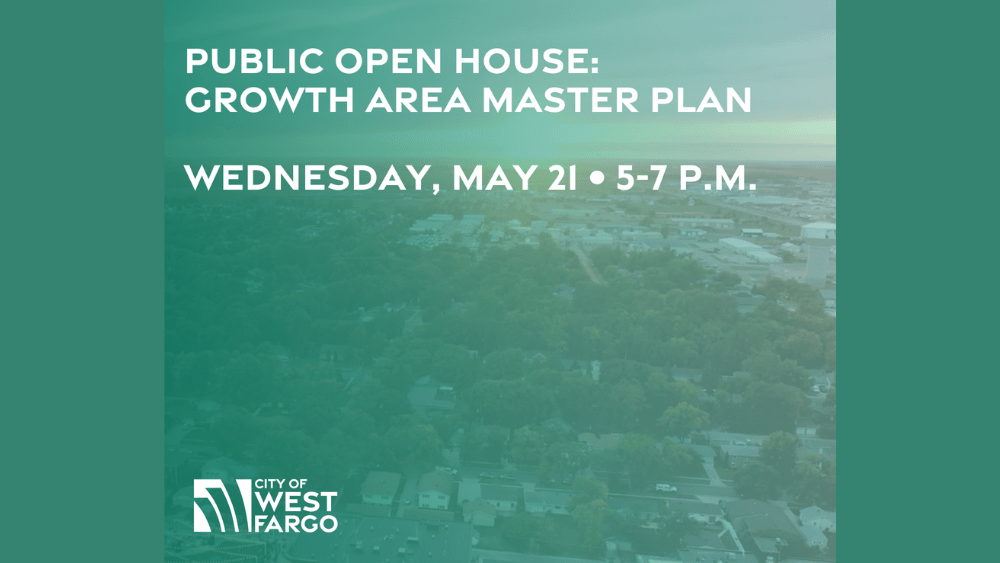 Image of the graphic used by the city of West Fargo to announce the open house