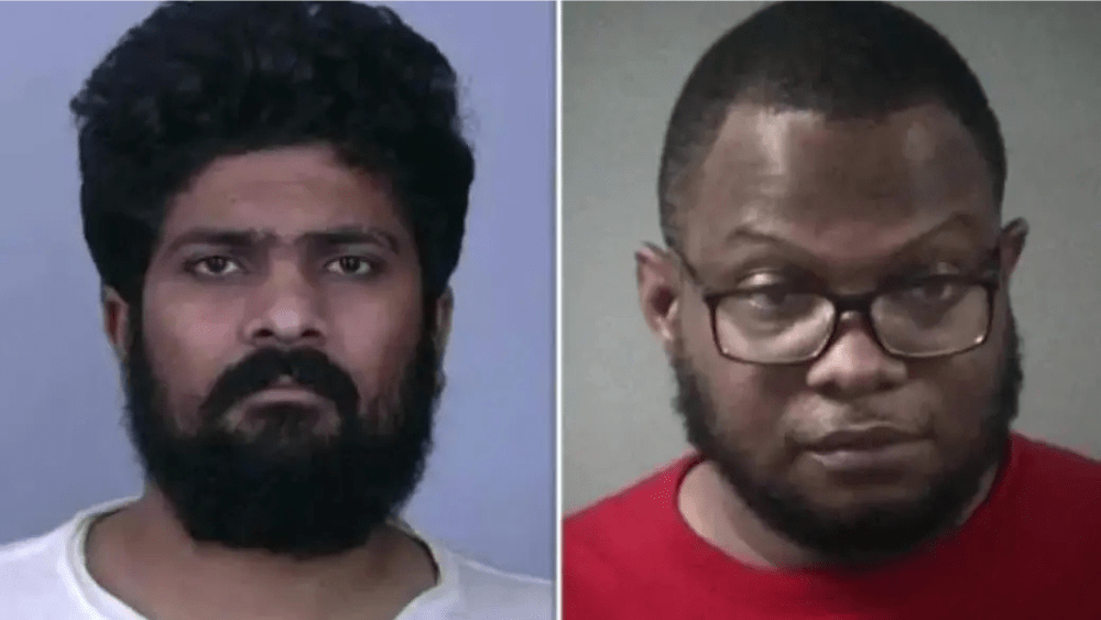 Mugshots of Harshkumar Patel and Steve Shand