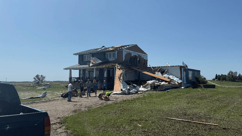 Image of home damage in Grandin