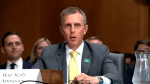 Image of Governor Armstrong testified before Congress