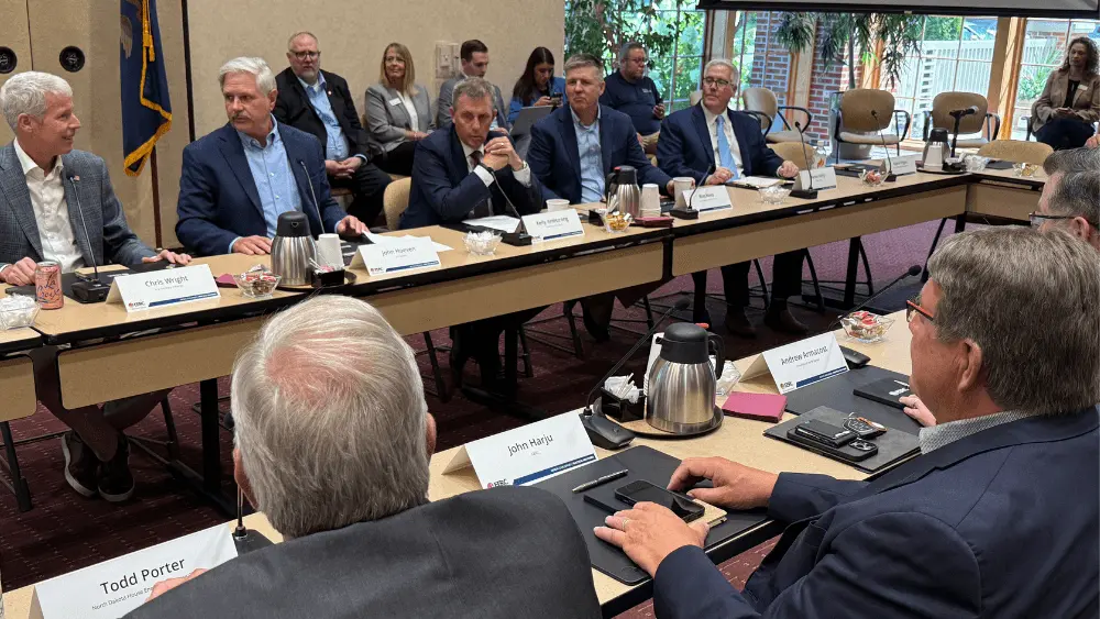 Image of round table discussion in Grand Forjks