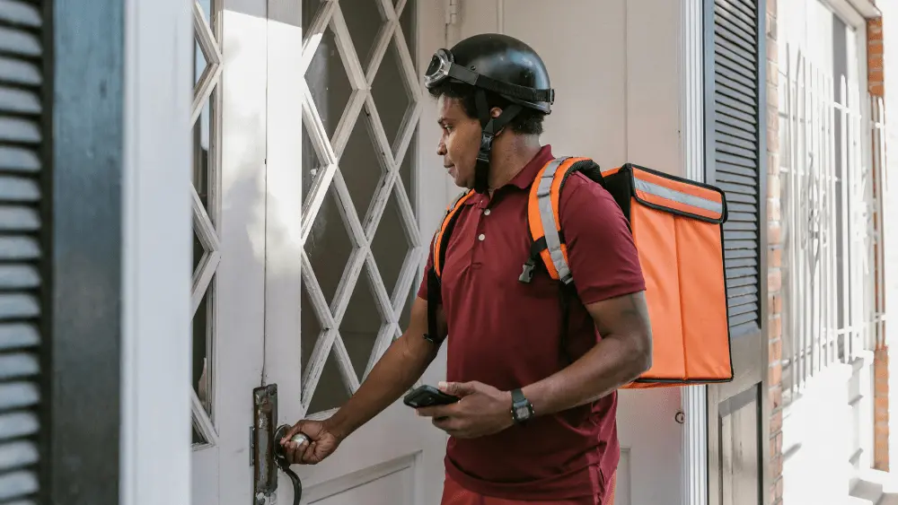 Food delivery worker