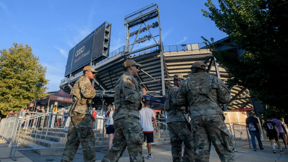 Image of National Guard troops in DC