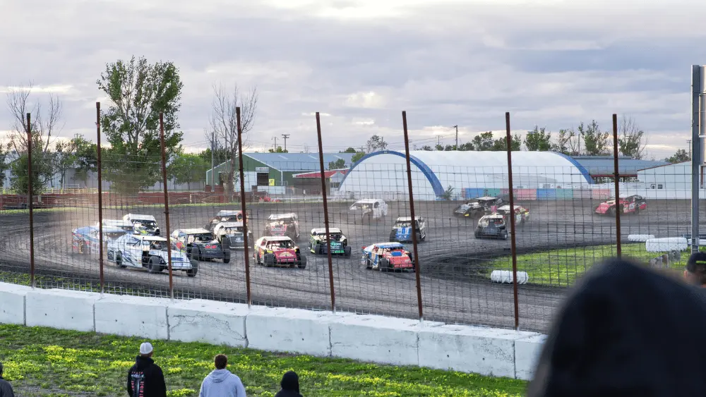 racing on a dirt track