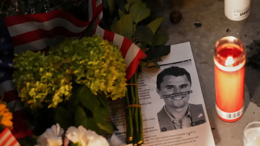 Image of Charlie Kirk memorial