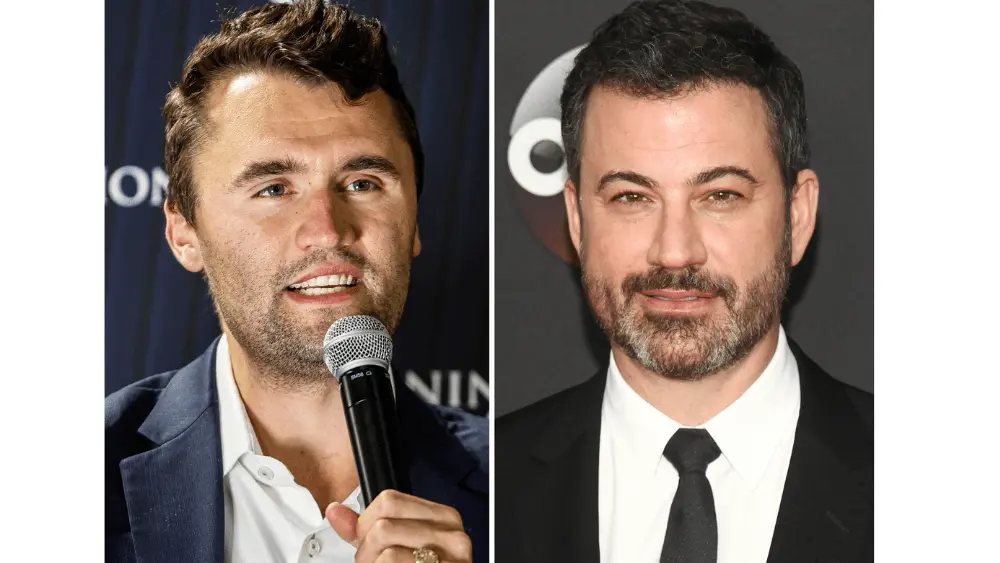 Image of Charlie Kirk and Jimmy Kimmel