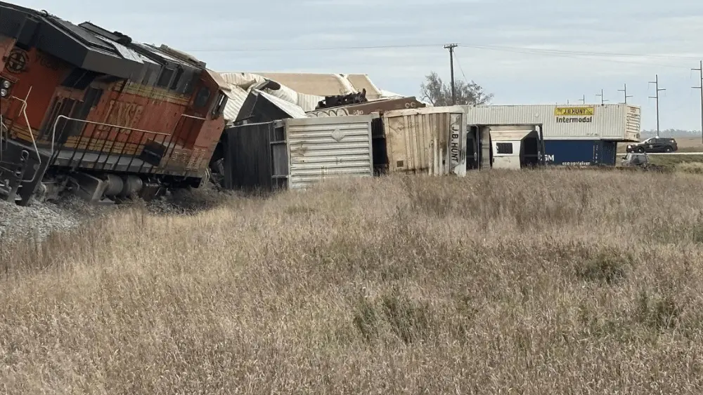 Image of train crash scene