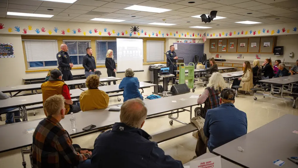 community meeting with police