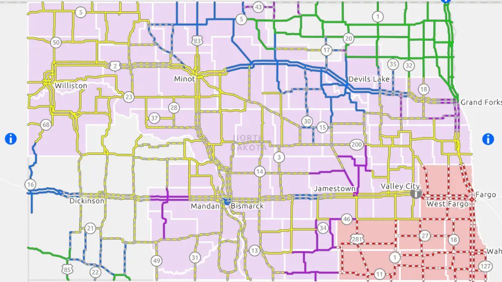 ND Roads map