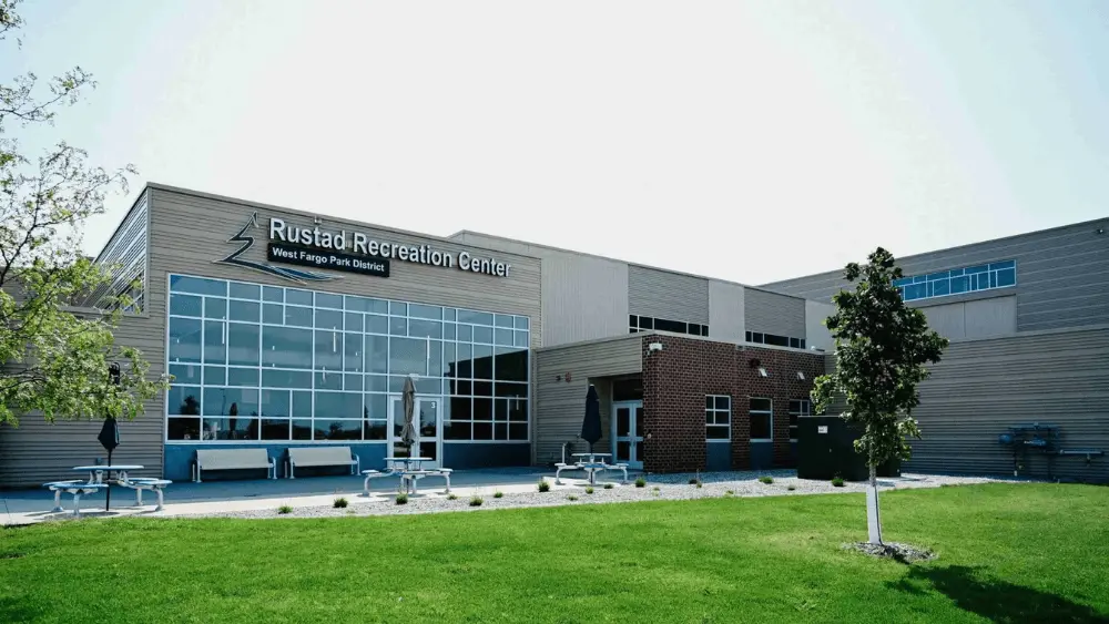 green space outside a building