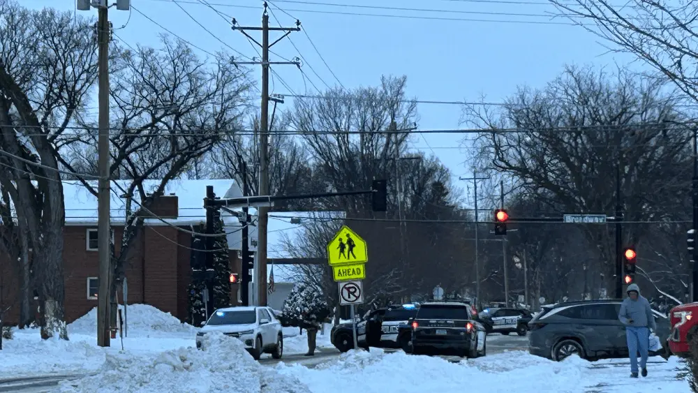 Fargo Police block off intersection