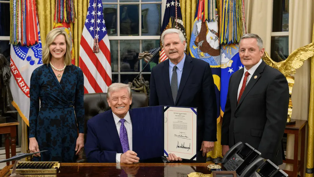 President Trump signs a North Dakota land bill