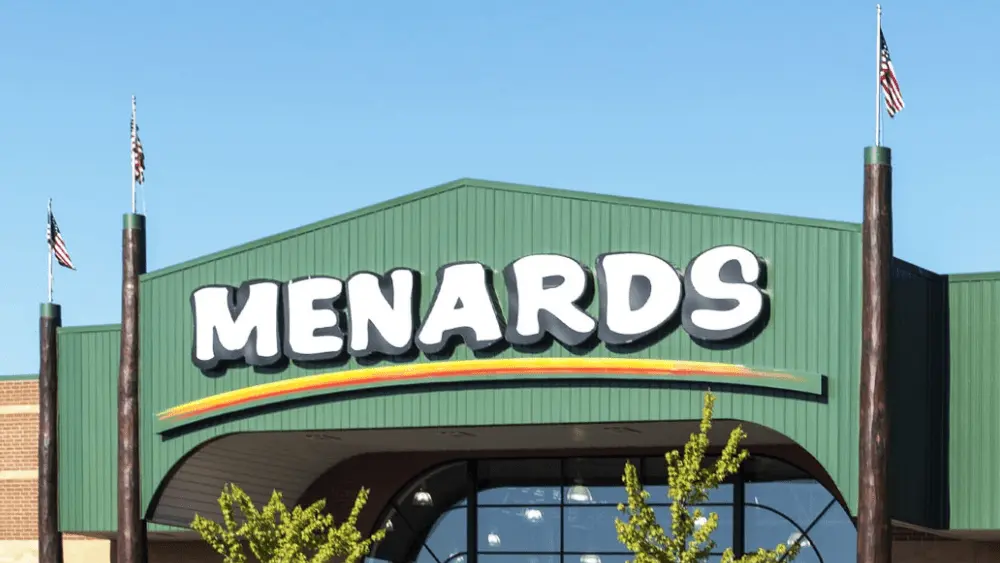 front of a Menards store