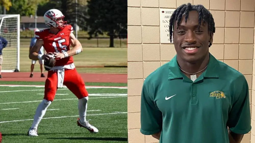 2 college football players