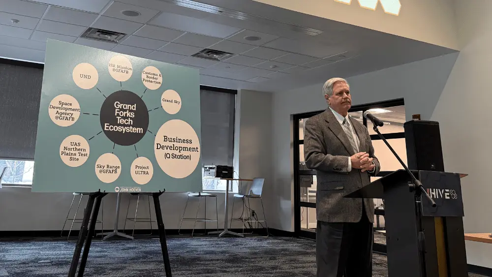 North Dakota Senator John Hoeven at The Hive in Grand Forks