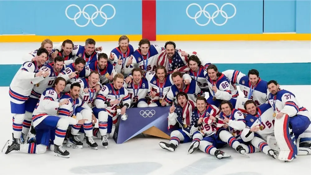 2-22-26 Team USA men's hockey gold medal photo