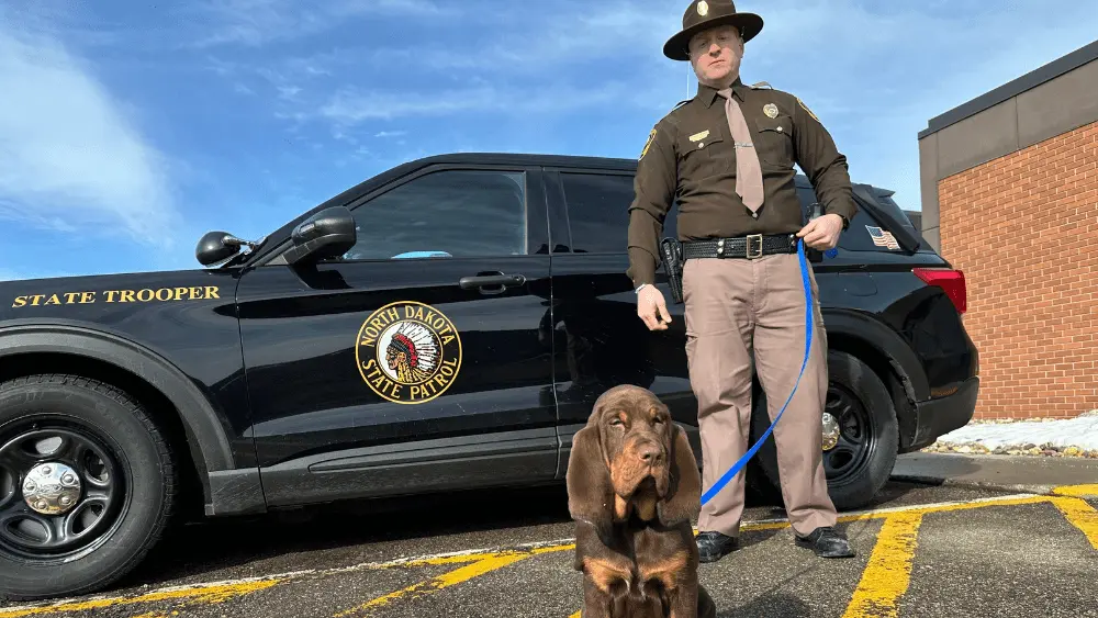 North Dakota Highway Patrol dog