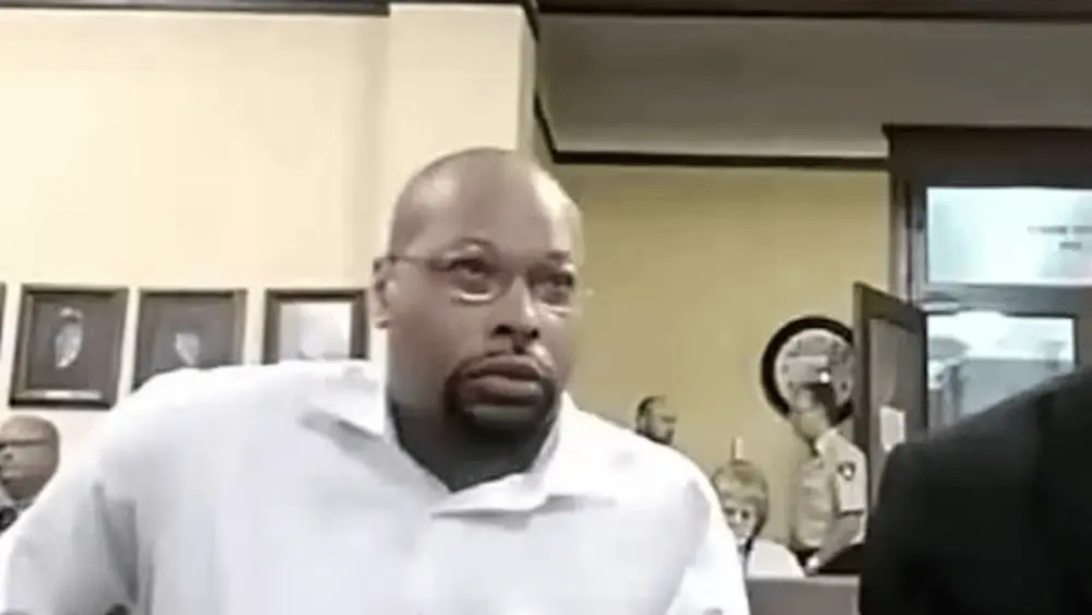 a man in a courtroom